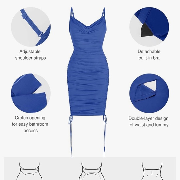 Popilush Ruched Bodycon Dress - Picture 3 of 5